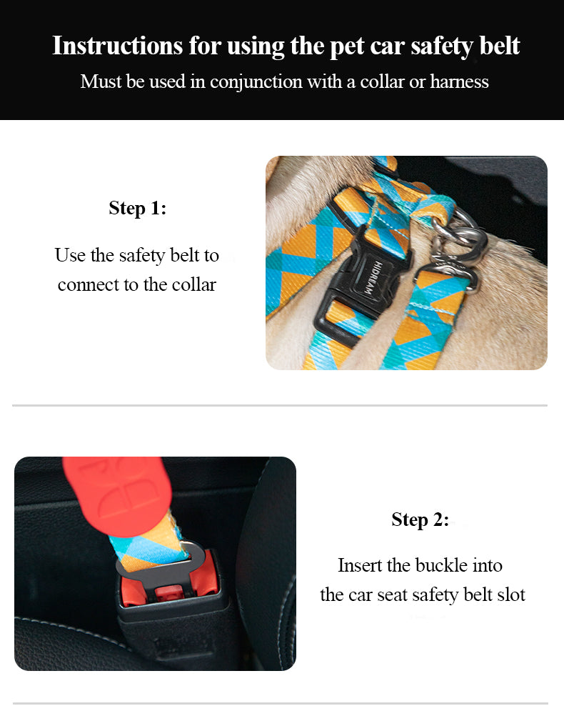 【Dogs&Cats】Colorful-Dogs and Cats car seat belt