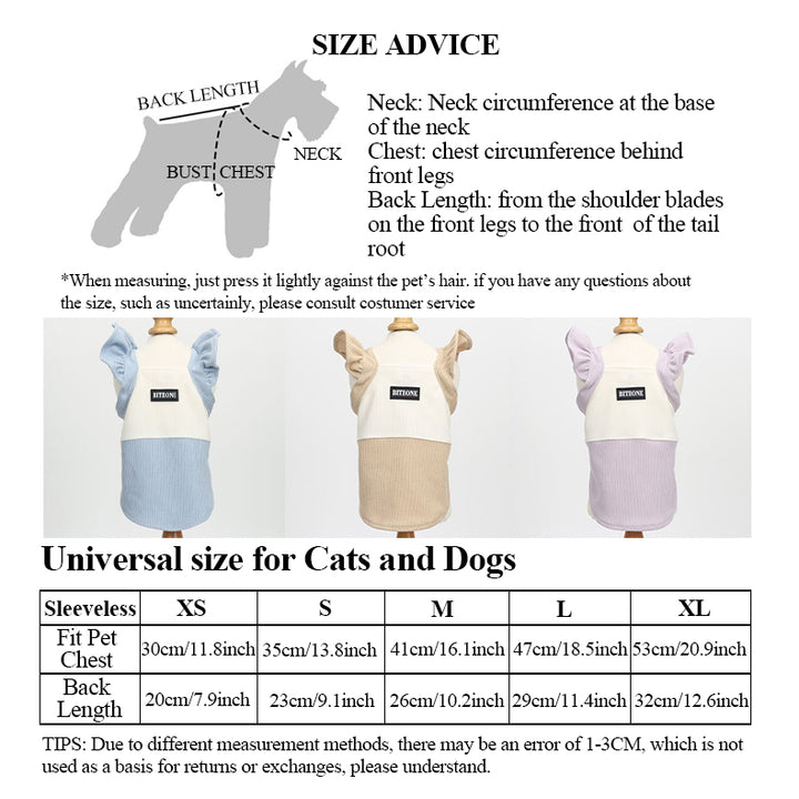 High elastic fabric, easy to put on and take off, summer flying sleeves, new pet clothes launched