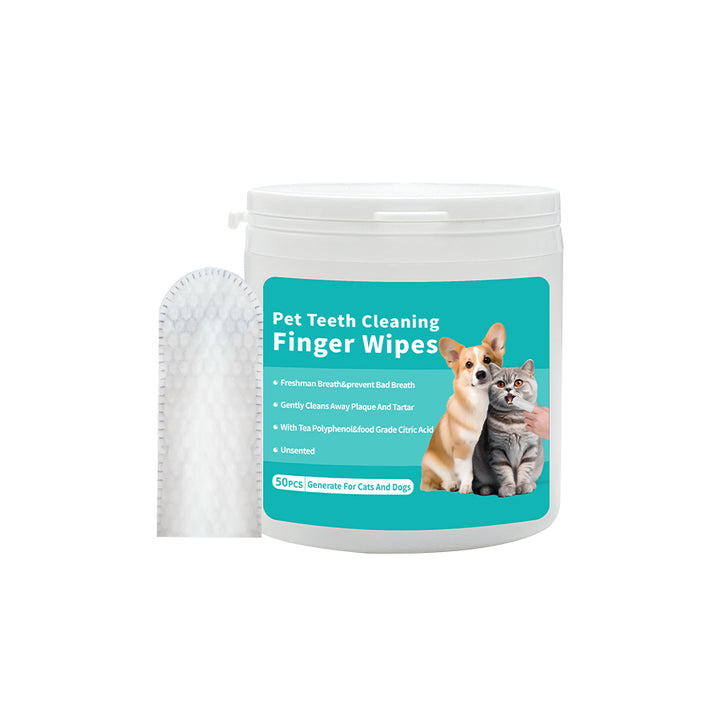 Pet teeth cleaning wipes.Take care of your pet's oral health.Clean teeth and freshen breath