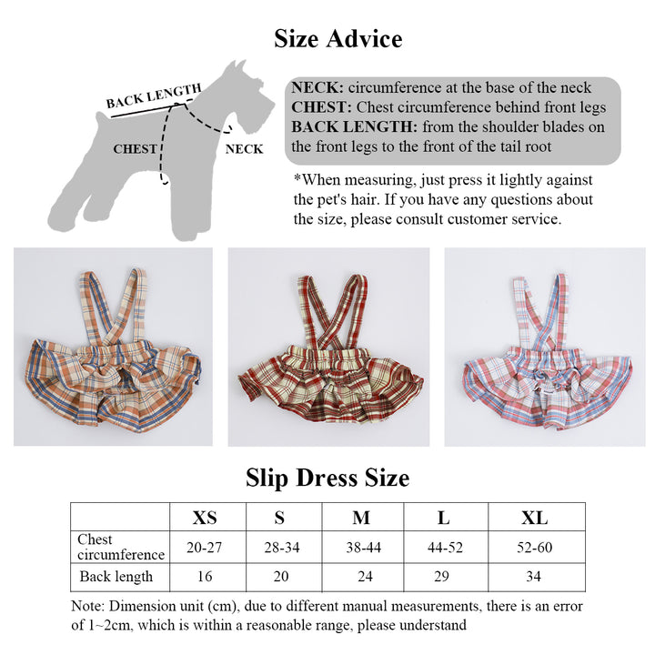 Pet Spring Plaid Skirt Set Fashionable Pet Clothing Most Popular Pet Clothing in 2024