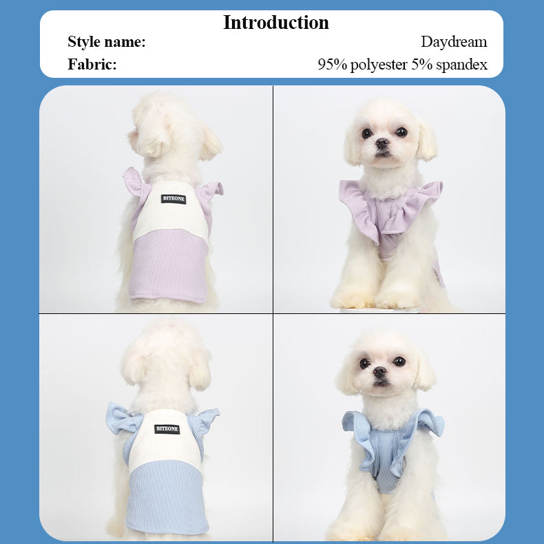 High elastic fabric, easy to put on and take off, summer flying sleeves, new pet clothes launched