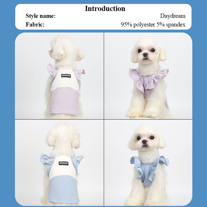 High elastic fabric, easy to put on and take off, summer flying sleeves, new pet clothes launched