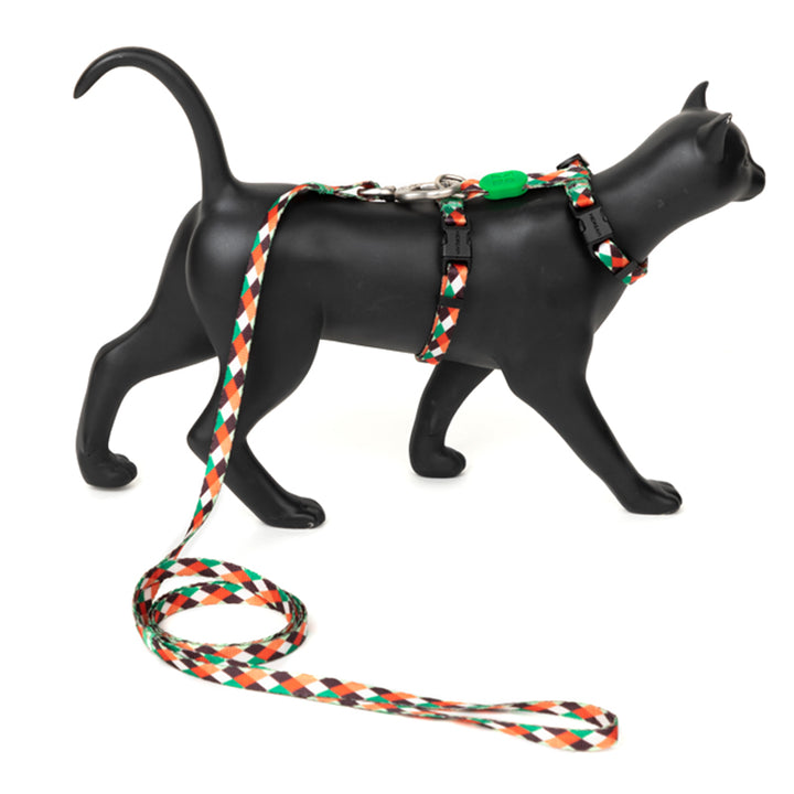 【Cat】Colorful-I-shaped cat harness set