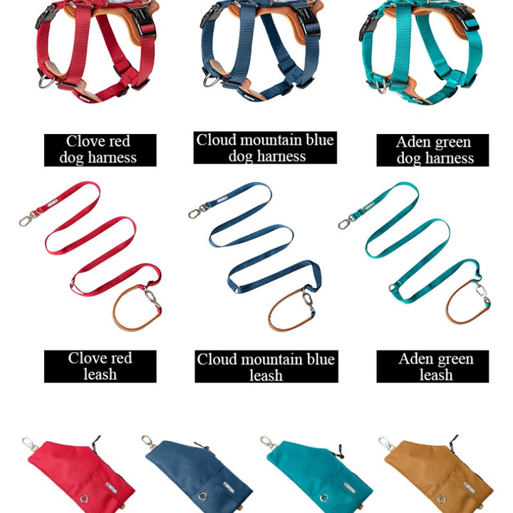 【Dogs】BOBO-harness leash dog walking storage bag set
